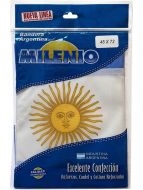 Bandera Argentina con Sol Milenio de Poliamida 45x72 cm.
