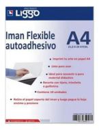 Imán Flexible Liggo A4 Autoadhesivo x 10 Unidades