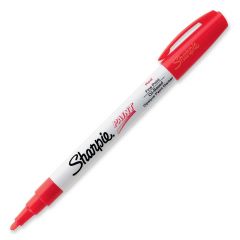 Marcador Especial Sharpie Paint Fino 3mm Pintura Esmalte Rojo
