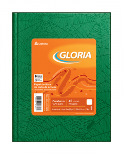 Cuaderno Gloria Tapa Dura Forrado x 84 Hojas Rayado Verde
