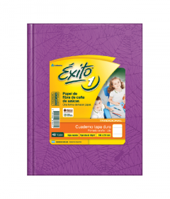 Cuaderno Escolar Éxito Araña Tapa Dura Nº3 por 48 Hojas Lila Rayado