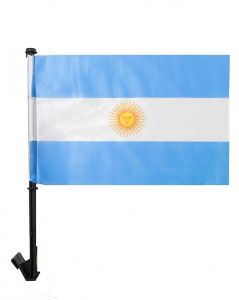 Bandera Argentina de Tela para Autos 30x40 cm