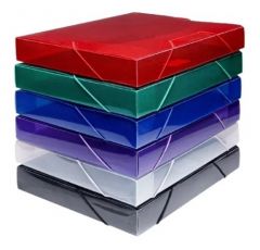 Caja para Archivo Rideo A4 Plástico con Elástico colores Varios