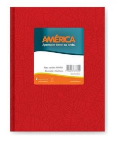 Cuaderno América Tapa Dura por 82 Hojas Rayado Araña Rojo