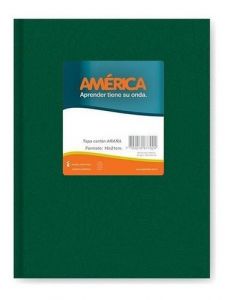 Cuaderno América Tapa Dura por 82 Hojas Rayado Araña Verde