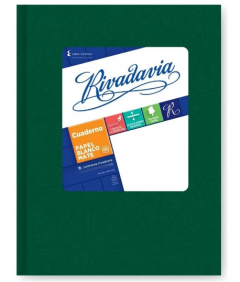 Cuaderno Rivadavia Tapa Dura Araña por 194 Hojas Rayado Verde