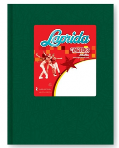 Cuaderno Laprida Tapa Dura por 194 Hojas Rayado Forrado Araña Verde