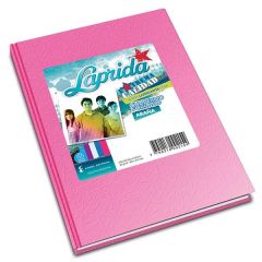 Cuaderno Laprida Tapa Dura de 98 Hojas Forrado Araña Rosa Rayado