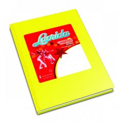 Cuaderno Laprida Tapa Dura de 98 Hojas Forrado Amarillo Rayado