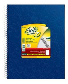 Cuaderno Éxito con Espiral Colegial 21x29,7 por 100 Hojas Forrado Azul Rayado