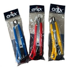 Cutter Onix 18mm Plástico con Traba de Seguridad