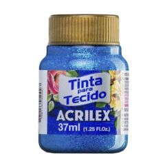 Pintura Acrílica para Tela ACRILEX con Glitter Azul 37ml