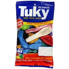 Globos Tuky N°9 Liso por 50 unidades Multicolor