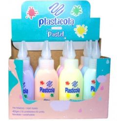 Goma Sintética Plasticola Pastel Surtido Pack x12 Unidades