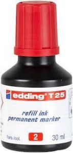 Tinta Edding T-25 Para Marcador 400/3000 Rojo