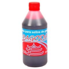 Tinta Pagoda para Sello de Goma 500cc Rojo