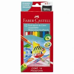 Lápiz Color Faber Castell Acuarelables x12 Unidades mas Sacapuntas