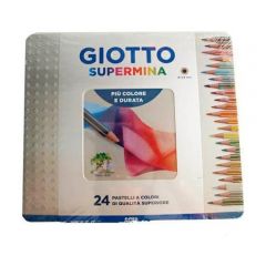 Lápiz Color Giotto Supermina Largos x24 Colores Lata