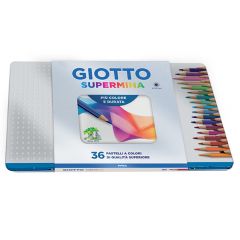 Lápiz Color Giotto Supermina Largos x36 Colores Lata