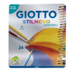 Lápiz Color Giotto Stilnovo Acuarelable x24 Unidades Lata
