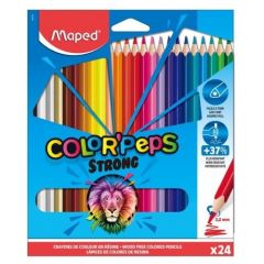 Lápices de Colores Plast Color Peps Strong en Estuche x24 Unidades