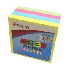 Nota Adhesiva Katana 76x19x400 Hojas Pastel por 4 Colores