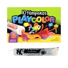 Tempera Playcolor de 8cc Negro x10 Unidades