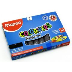 Tempera Maped Color Peps 8cc Negra por 10 Unidades