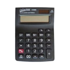 Calculadora Calcumax 515605 12 Digitos Plastico Negra con Panel