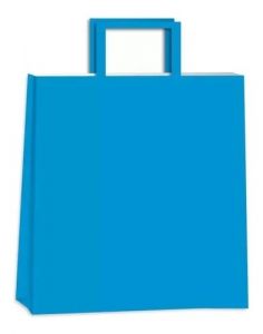 Bolsa de Papel Con Manija Acuario Azul 30x12x41cm