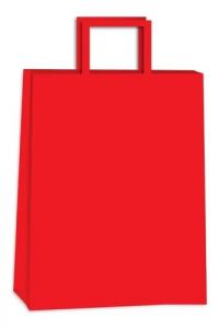 Bolsa de Papel Con Manija Acuario Basic Rojo 30x12x41cm