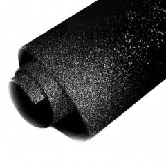 Goma Eva Adhesiva A4 con Glitter Negro por 5 Unidades