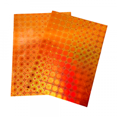 Cartulina Holográfica 50x35 Naranja por 2 Unidades
