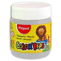Tempera Maped Color Peps Pote x 250grs. Blanco Nieve