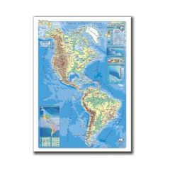Mapa Laminado Continente Americano Físico/Político 