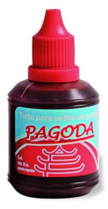 Tinta Pagoda para Sello de Goma 30cc Rojo