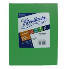 Cuaderno Tapa Dura Rivadavia Forrado Verde por 50 Hojas Rayado