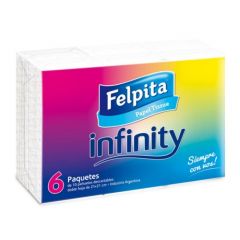 Pañuelo Descartable Felpita Infinity 6paq x10 Unidades