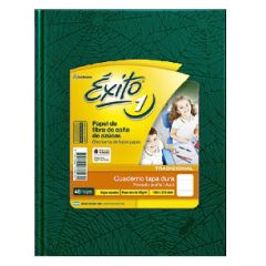 Cuaderno Escolar Éxito Araña Tapa Dura Nº3 por 48 Hojas Verde Rayado