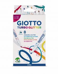 Marcador Giotto Turbo Glitter por 8 Unidades