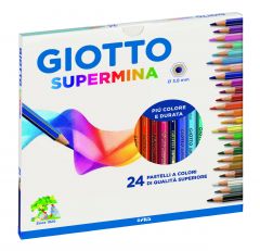 Lapiz Color Giotto Superminas Largos por 24 Colores