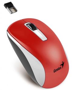 Mouse Genius Inalámbrico NX7010 USB Blanco/Rojo