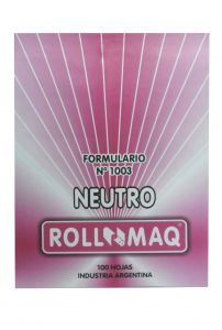 Talonario Norpac 1003 Roll Maq Neutro Chico