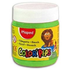 Tempera Maped Color Peps Pote x 250grs. Verde Flúo