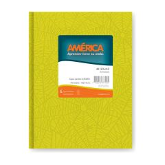 Cuaderno América Tapa Dura Forrado x 42 Hojas Rayado Amplio Amarillo