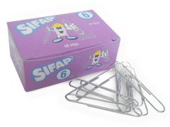 Clips Metálicos Sifap N°6 por 50 Unidades en Caja. 50mm