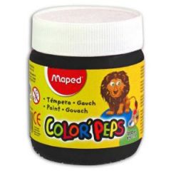 Tempera Maped Color Peps Pote x 250grs. Negro