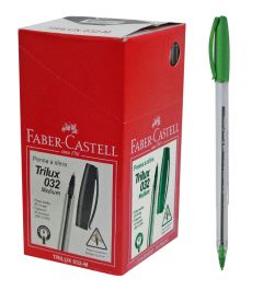Bolígrafo Faber Castell Trilux 032 1mm medium Verde