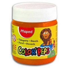 Tempera Maped Color Peps Pote x 250grs. Naranja