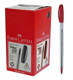 Bolígrafo Faber Castell Trilux 032 1mm medium Rojo